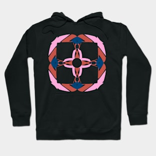 Pink square Hoodie